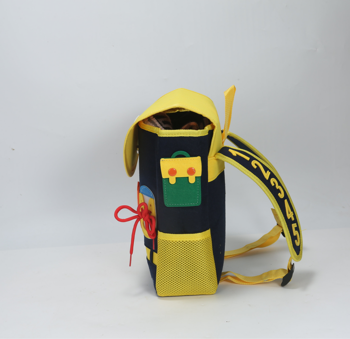 Toddler Busy Board Backpack | Montessori Travel Bag by InowaKids- Blue