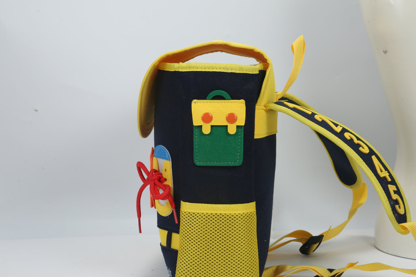 Toddler Busy Board Backpack | Montessori Travel Bag by InowaKids- Blue