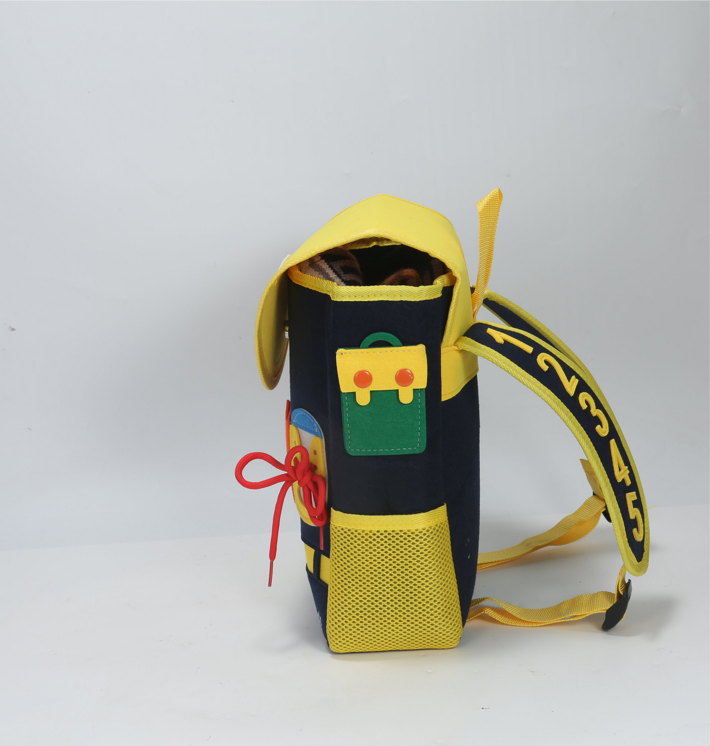 Toddler Busy Board Backpack | Montessori Travel Bag by InowaKids- Blue